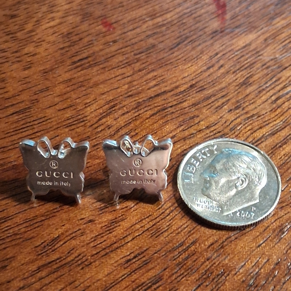 Gucci Silver Butterfly Earrings - Picture 2 of 7